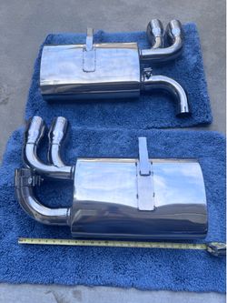 Stainless Performance Axle-Back Exhaust Muffler Set – Dual Rolled Tips