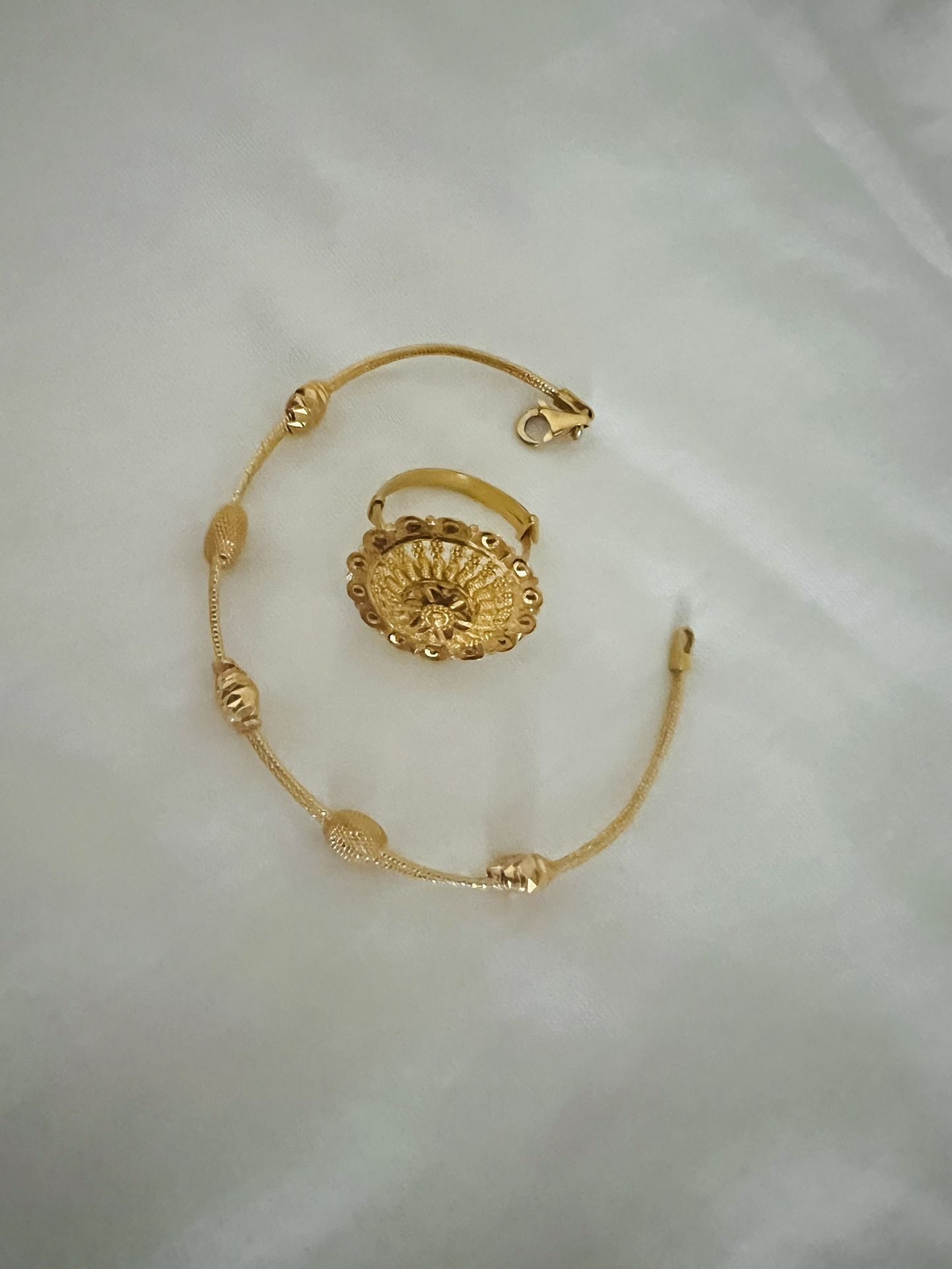 22k Pure Gold Bracelet And Ring