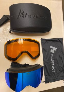 Bluesky Ski Goggles with Case and Extra Lens