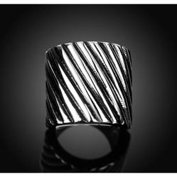 Stainless Steel Mens Ring Size 8