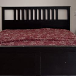 Selling IKEA King Bed And Side Table