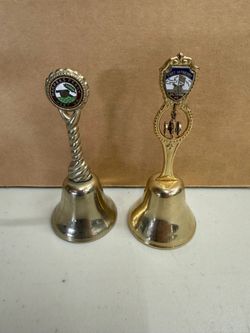 Vintage Lot of 2 Metal Souvenir Collectible Bells! Harper’s Ferry & For McHenry