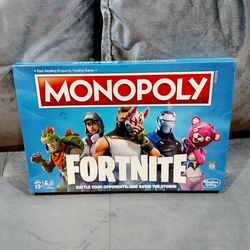 NEW MONOPOLY FORTNITE EDITION BASED ON POPULAR VIDEO GAME BATTLE YOUR OPPONENTS, AND AVOID THE STORM! BY HASBRO GAMING & PARKER BROTHERS AGES 13+ 