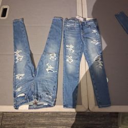 AMERICAN EAGLE JEGGING MEDIUM WASH NEXT LEVEL STRETCH JEANS