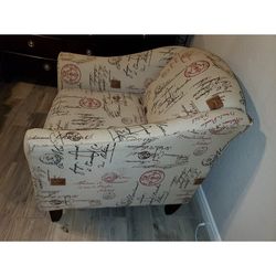 French script or Paris accent chair