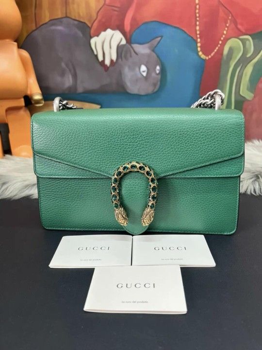 Gucci super mini dionysus bag emerald green