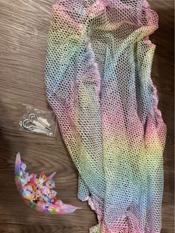 Rainbow Mesh Stuffed Animal Storage Net