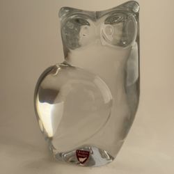 Orrefors Sweden VTG Crystal Owl