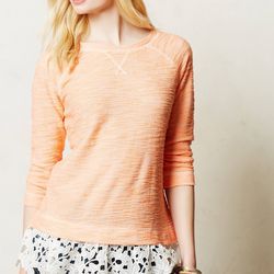 NEW Anthropologie Ruffled Citrus Pullover Top By Sunday in Brooklyn, XXSP Petite