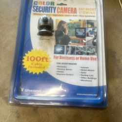 Security camera day and night hundred foot cable RCA plug to monitor