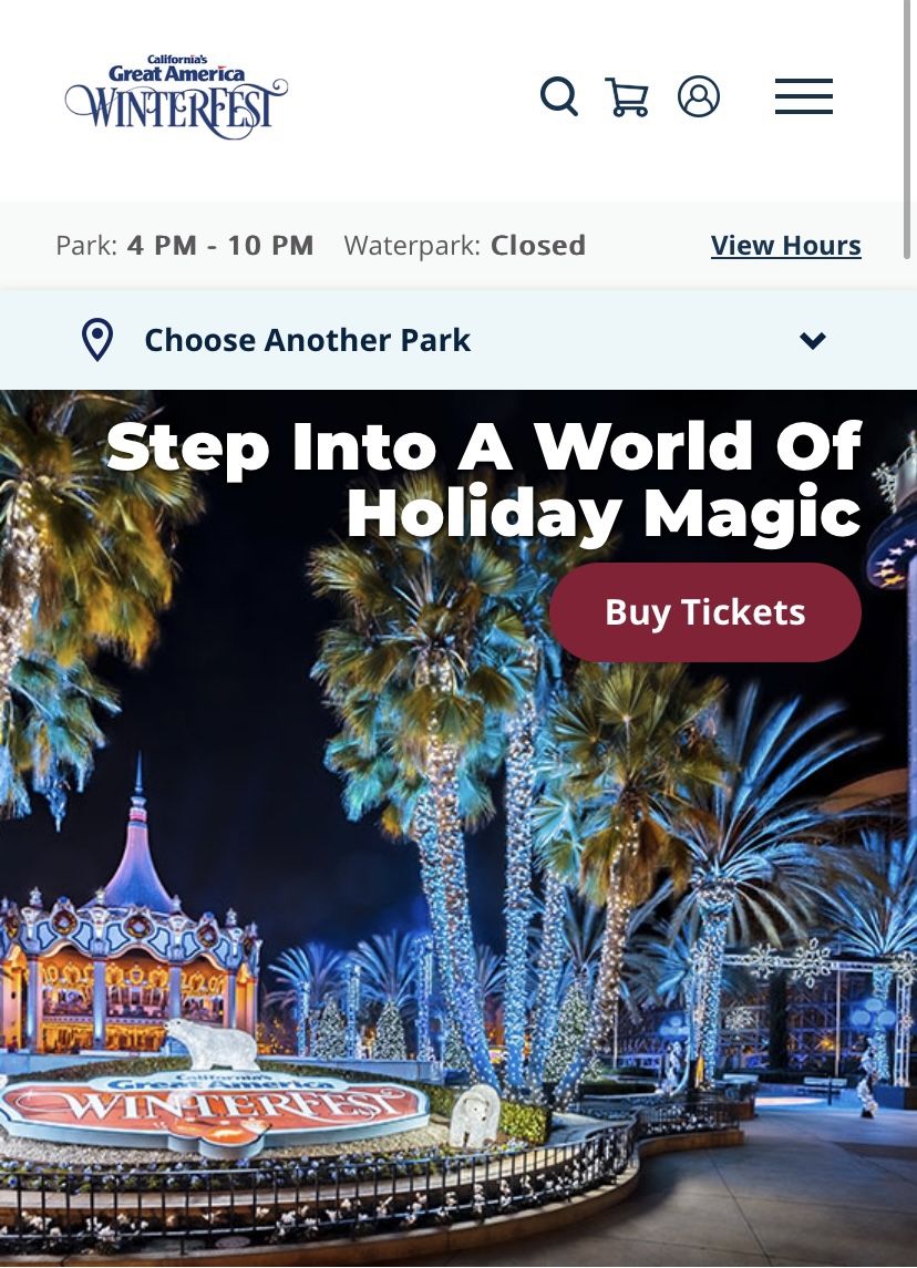 Great America Winterfest Tickets - 4 pack