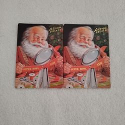 2 Old 1994 Santa Claus Super Bowl Happy Holidays Action Packed #SC2