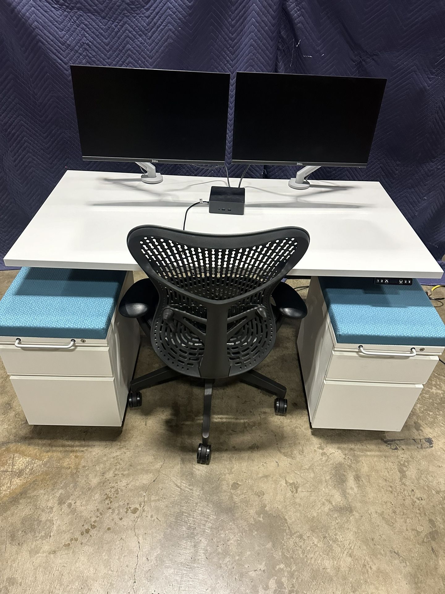 JRB Studio/ Herman Miller 60” Standing Desks! Electric Height Adjustable Sit Stand Desk! We Also Have Herman Miller Chairs And Monitor Arms!