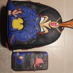 Loungefly Disney Jafar Backpack And Wallet 
