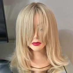 Wig New natural blonde hair