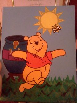Winnie The Pooh Acrylic Painting on canvas