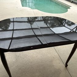 Cherry wood table with leaf