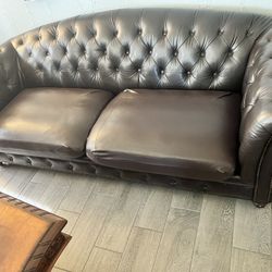 Leather Sofa $100