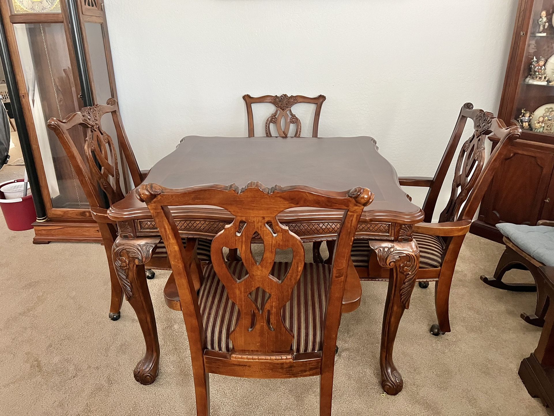 Small Dining Table Solid Wood 4 Chairs