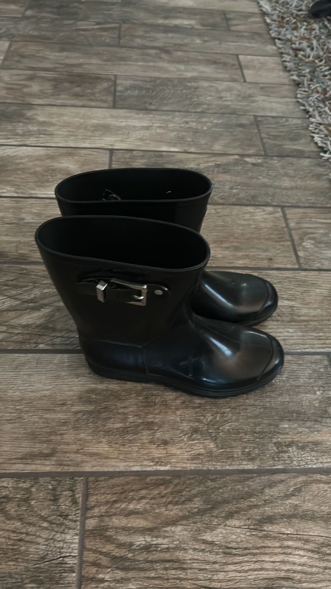 Nine West Black Rain Boots Size 9