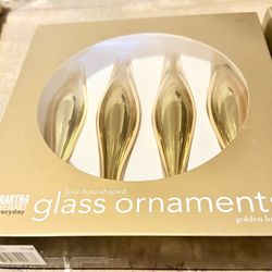 Golden Luster Fluted Ornaments