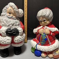 Hand Painted Mr. & Mrs. Clause.