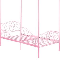 Twin Bed Frame With Canopy 