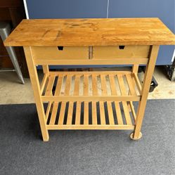 Wood IKEA Cart. 