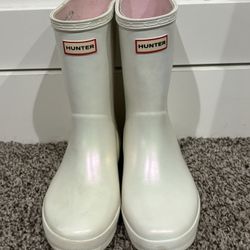 Hunter White Rainboots Like New Size 2Y 