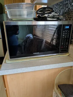 Sleek Samsung Countertop Microwave - Stainless Steel Finish