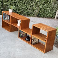 Mid Century Modular Extendable Wall Unit Bookshelf Book Shelf TV Stand