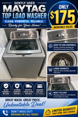 ⭐🔥 MAYTAG BRAVOS X TOP LOAD WASHER – ONLY $175! 🔥⭐