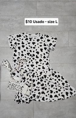 Dalmatian Dog Costume for Girls ā Size L ā $10