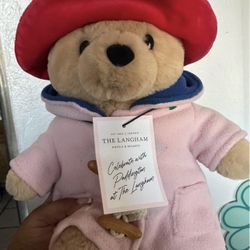 PADDINGTON BEAR THE LANGHAM RESORT LONDON LIMITED EDITION PINK COAT PLUSH
