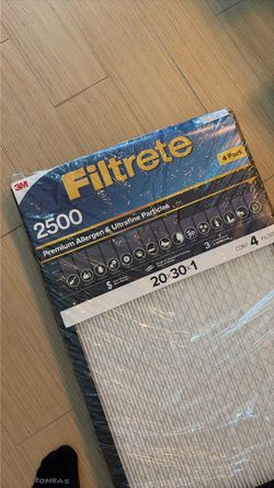 3M Filtrete 2500 Air Filters 20x30x1, 3pack