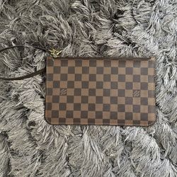 New Authentic Louis Vuitton Damier Ebene Neverfull Pouch