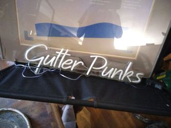 custom "Gutter Punks" LED neon-style sign