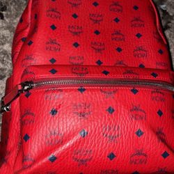 Red MCM backpack 
