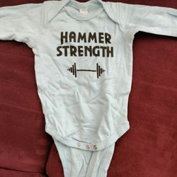 Lifetime Fitness Hammer Strength Baby infant outfit onesie LA Fitness Xsport