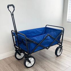 (NEW) $50 Collapsible Folding Wagon Utility Cart Outdoor Gardening 34x20x22 Inches (Black or Blue)