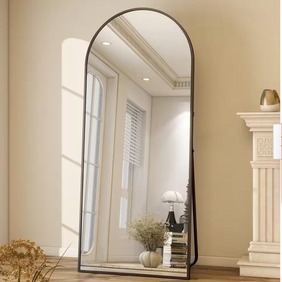 Black Arched Mirror