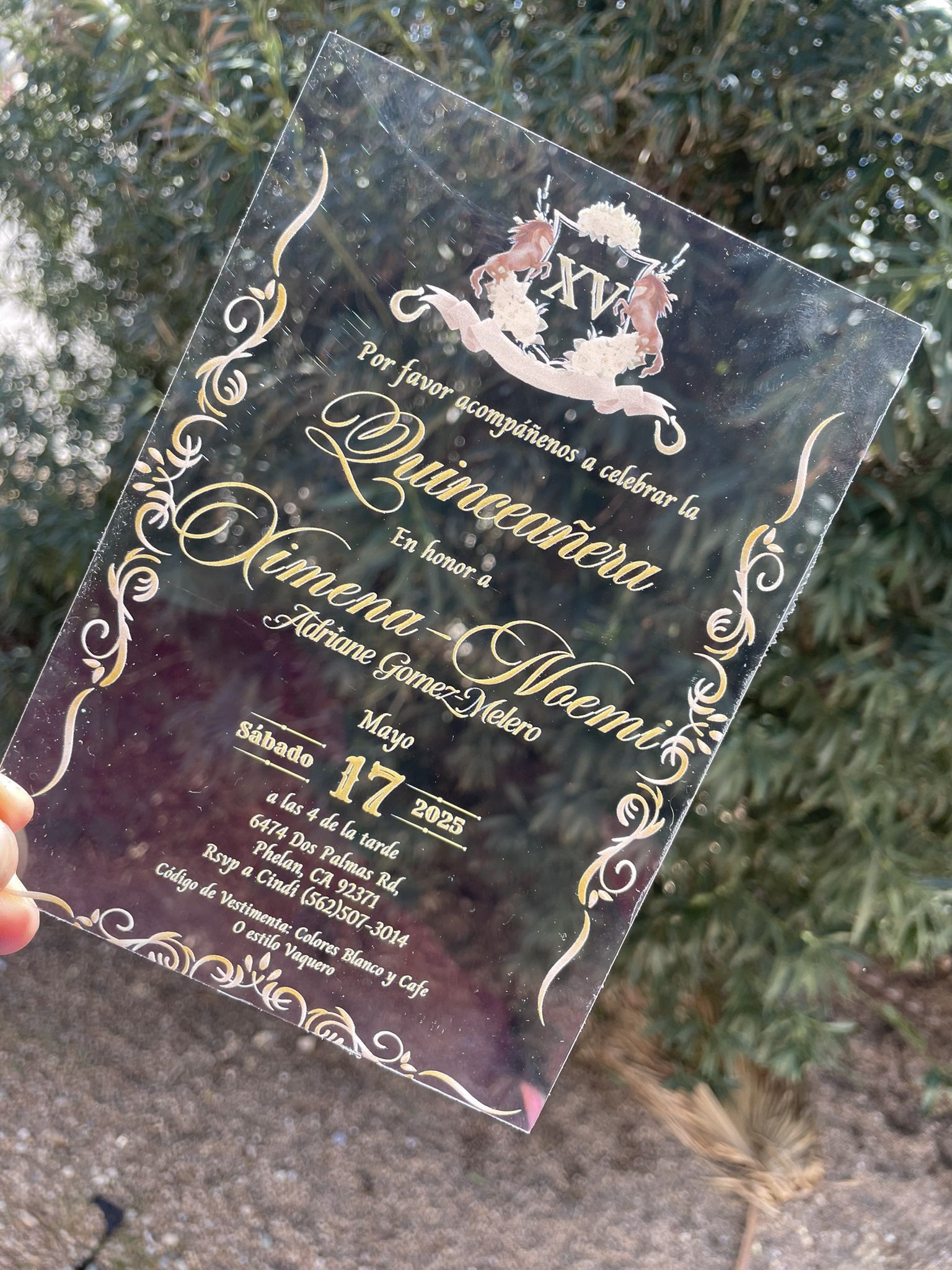 Acrylic invitations
