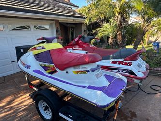 Kawasaki and Yamaha Wave Runners
