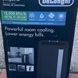 Delonghi Portable Air Conditioner Heater Dehumidifier Fan 12500 BTU