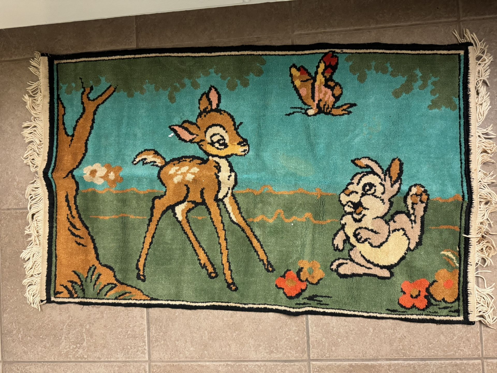 Vintage Disney Bambi & Thumper Tapestry