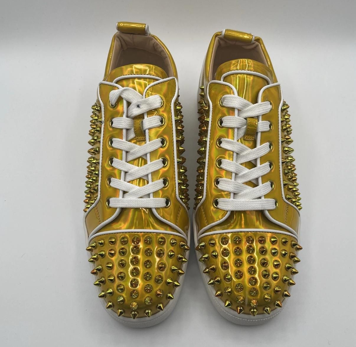 Christian Louboutin Spike Accents Patent Leather Sneakers  EUR 42 1/2 US 9.5 Men