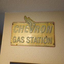 Antique Chevron Gas Station Sign