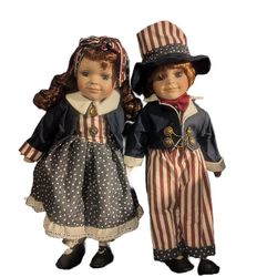 Porcelain Patriotic Doll Set