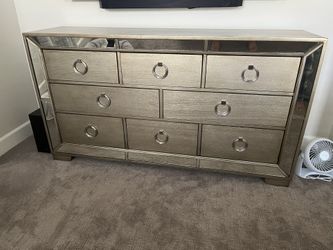 Mirrored wood dresser