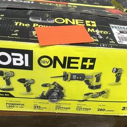 Tool Combo Kit RYOBI ONE+ 18V Cordless 6-Tool Combo Kit with 1.5 Ah Battery, 4.0 Ah Battery, and Charger Retail price $300 Your price $190